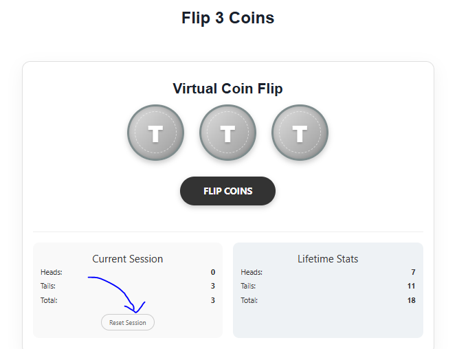 Reset Anytime - Clear your stats and start fresh whenever you want