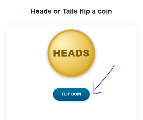 Press the "Flip Coin" Button