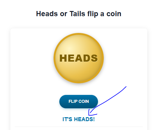 Read the coin flip Result