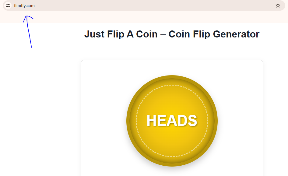 Visit the site, flipiffy.com - Just Flip a coin