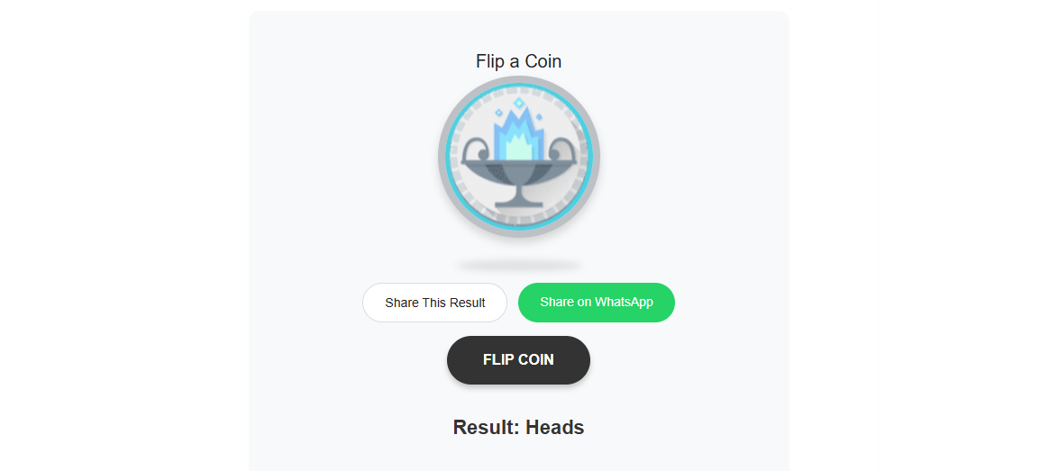 flip a coin with sharable link