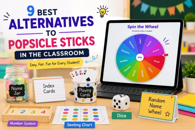 Alternate to Popsicle Sticks in the Classroom